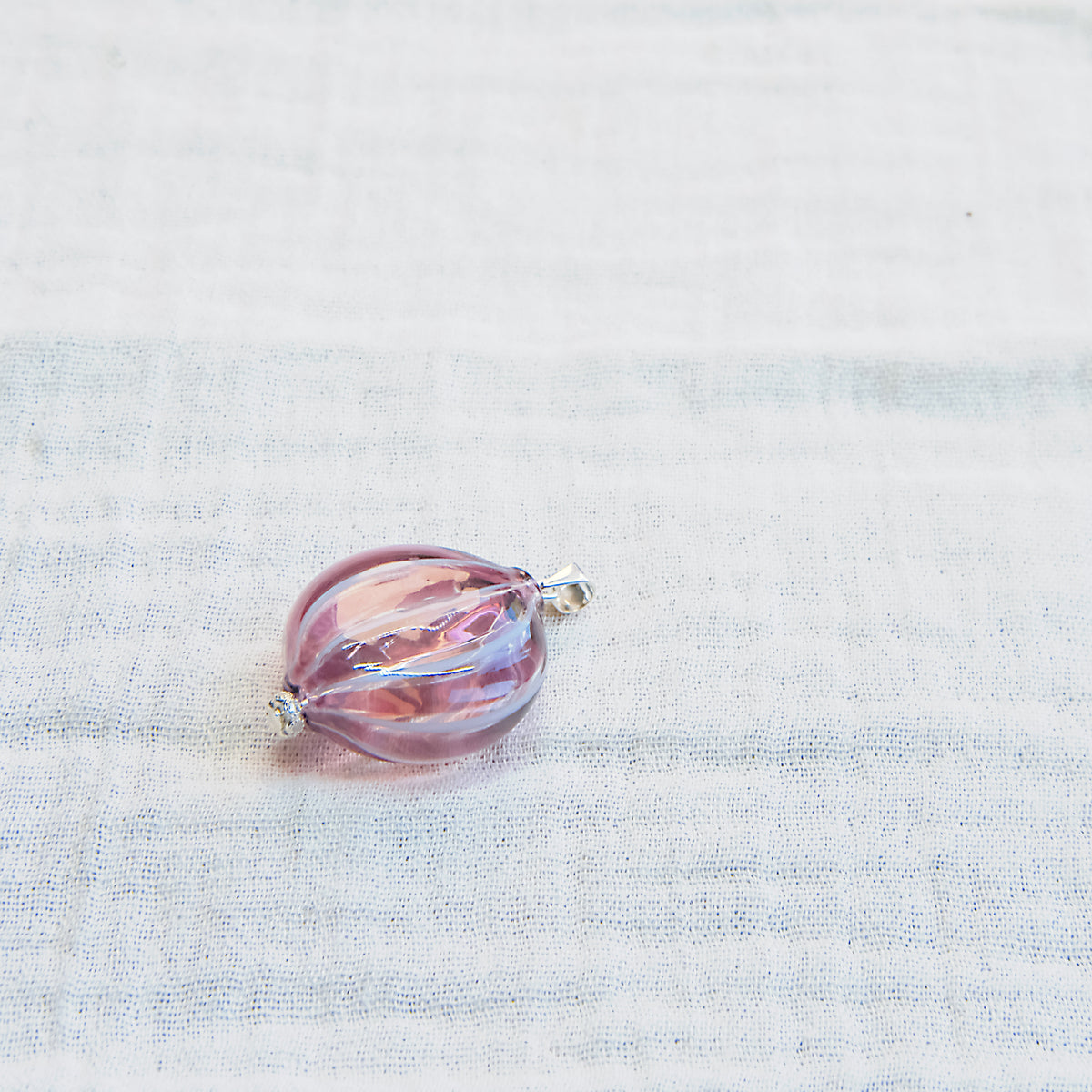 Murano Glass Blown Pendant - Sterling Silver