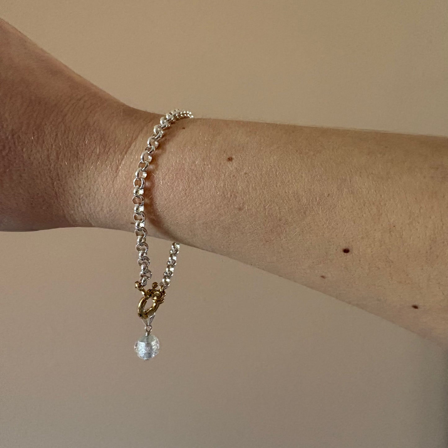 Chunky Clasp Bracelet - Sterling Silver and Gold Plated