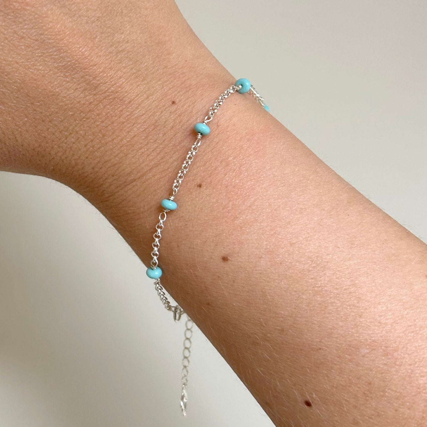 Turquoise Summer Bracelet - Silver