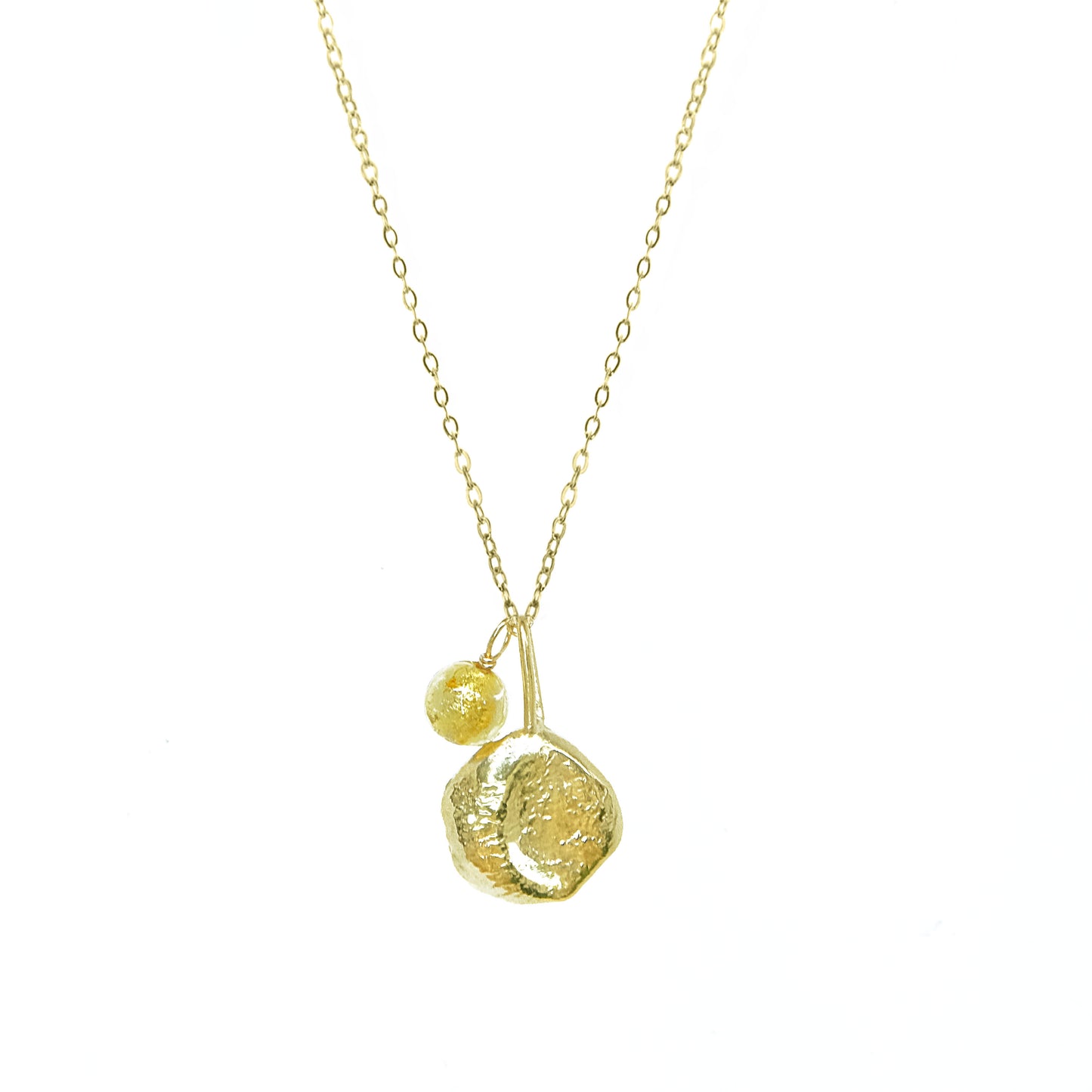 Gold crescent moon necklace