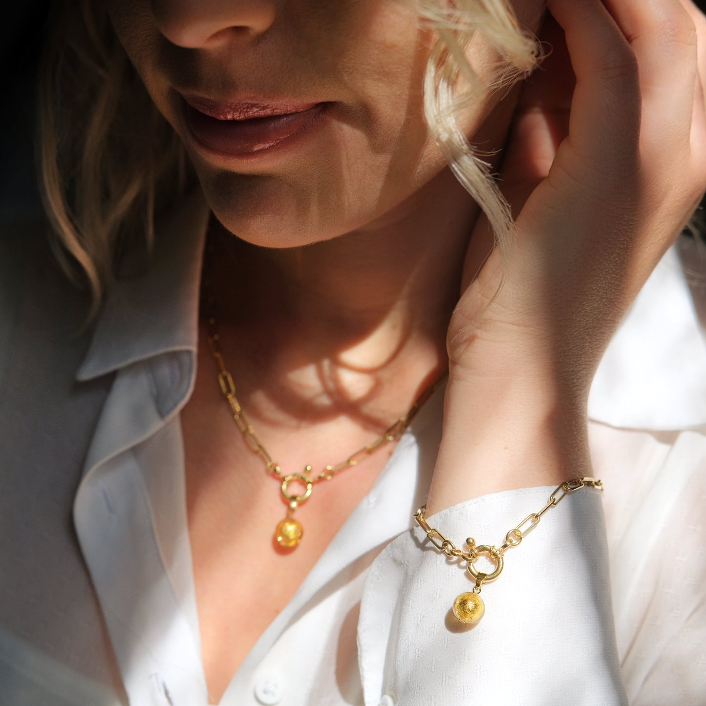 Shine On Pendant Bracelet - Gold vermeil