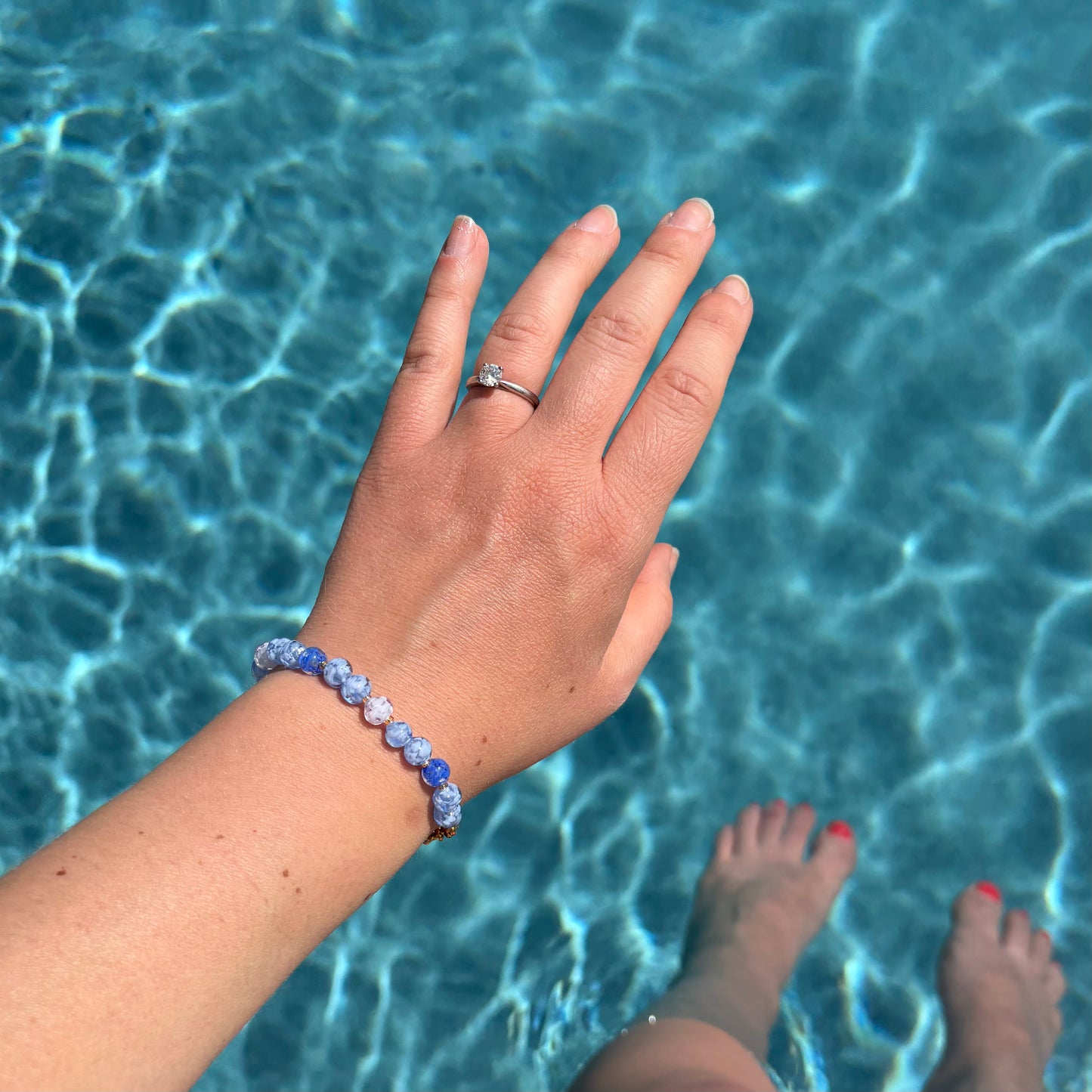 Sky Dancer Bracelet - Blue Mix/Gold