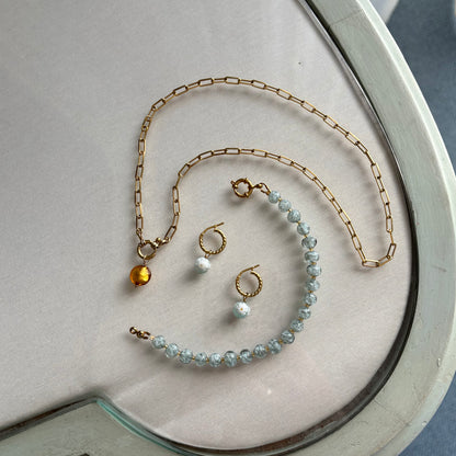 Sky Dancer Bracelet - Duckegg/Gold