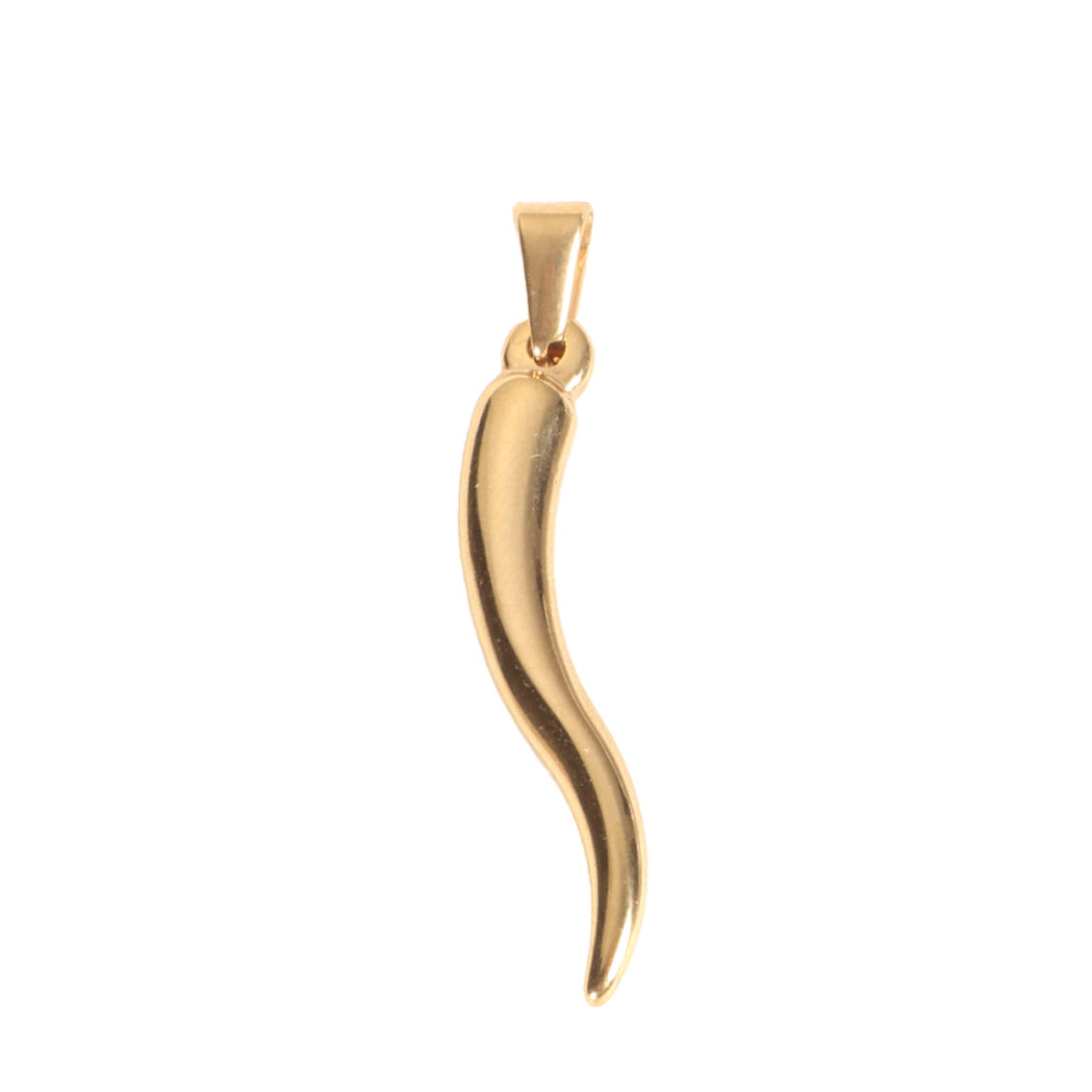 Italian Cornicello Horn Pendant 23mm - Gold