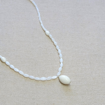 Mother Of Pearl Necklace 16 Inches - Sterling Silver