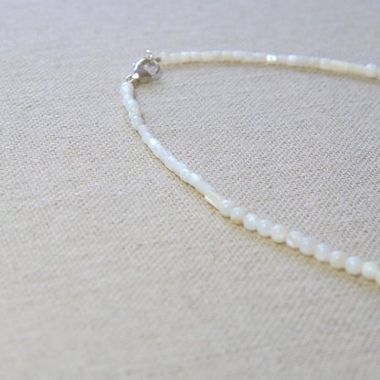 Mother Of Pearl Necklace 16 Inches - Sterling Silver 2