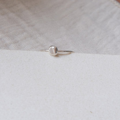Molten Moon Ring - Various Sizes - Sterling Silver