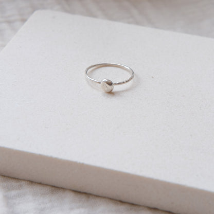 Molten Moon Ring - Various Sizes - Sterling Silver