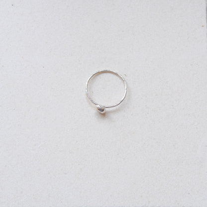 Molten Moon Ring - Various Sizes - Sterling Silver