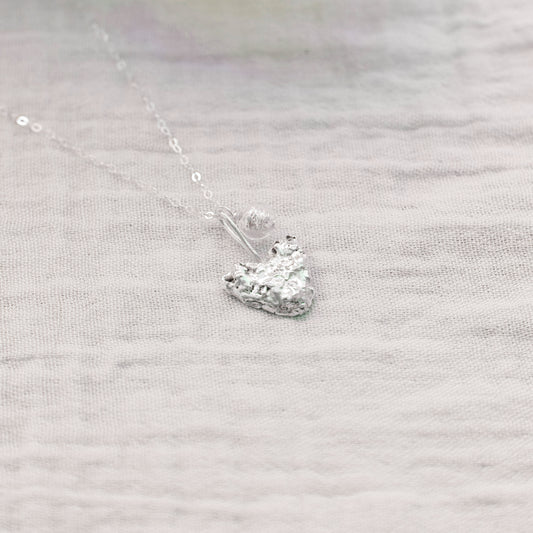 Molten Heart Necklace - Sterling Silver SSF