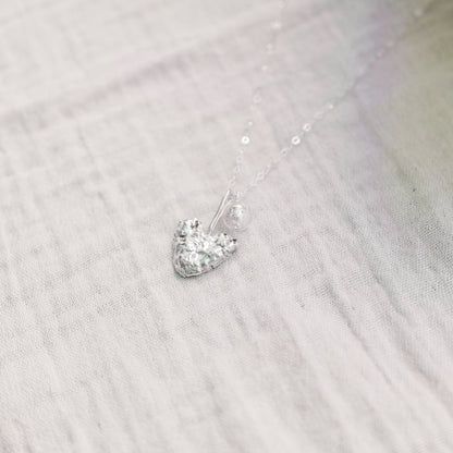 Molten Heart Necklace - Sterling Silver