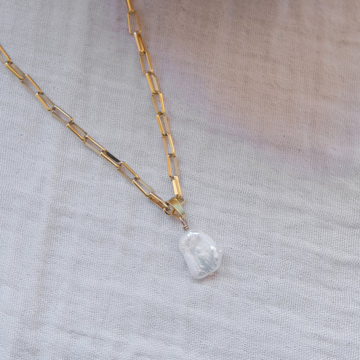 Freshwater Pearl Necklace - Gold