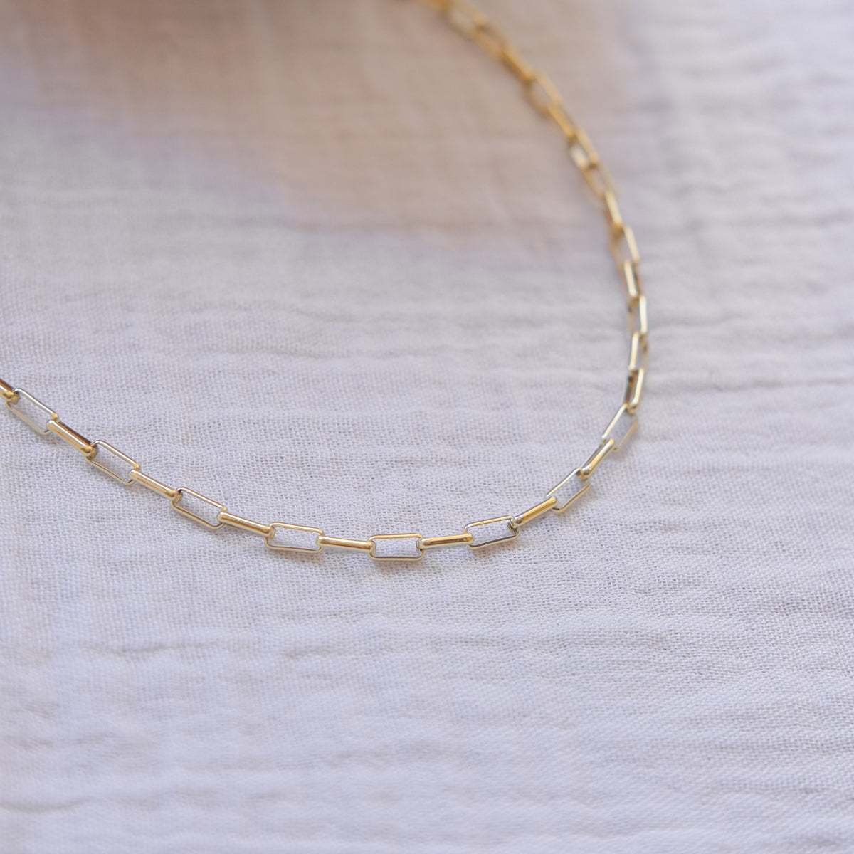 Paperclip Chain Necklace - Gold