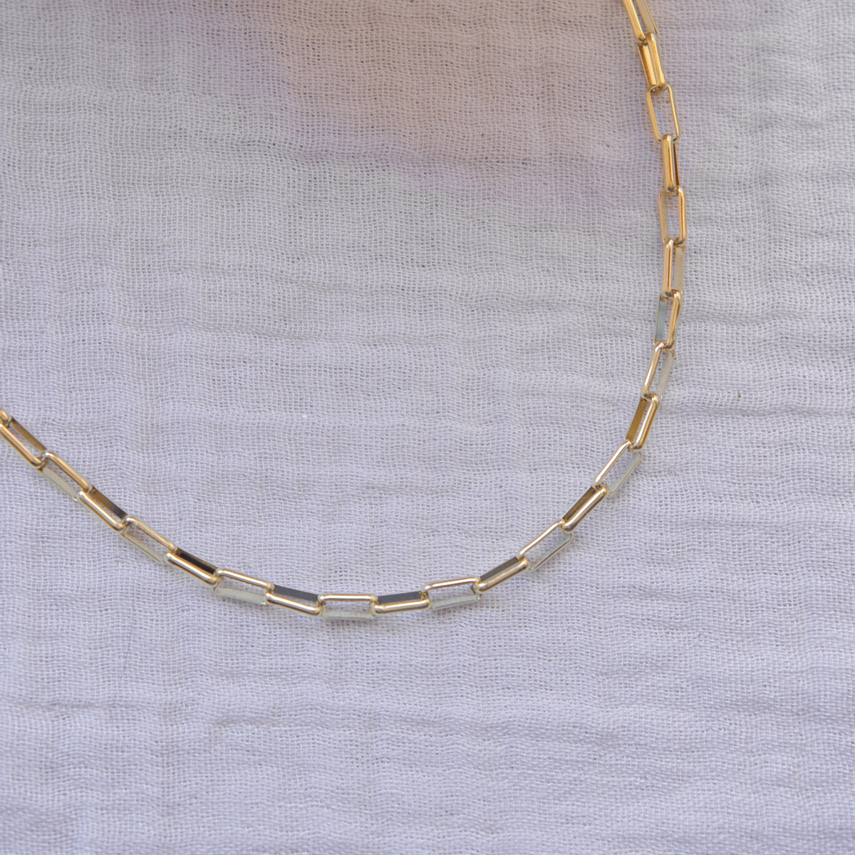 Paperclip Chain Necklace - Gold