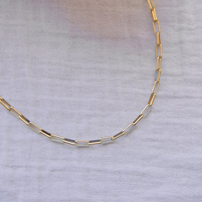 Paperclip Chain Necklace - Gold