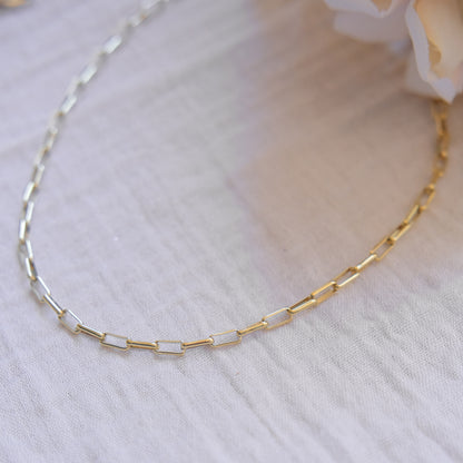 Paperclip Chain Necklace - Gold