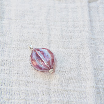Murano Glass Blown Pendant - Sterling Silver