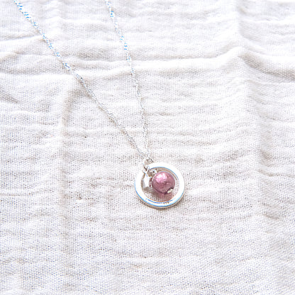 Harmony Necklace - Deep Aubergine/Sterling Silver
