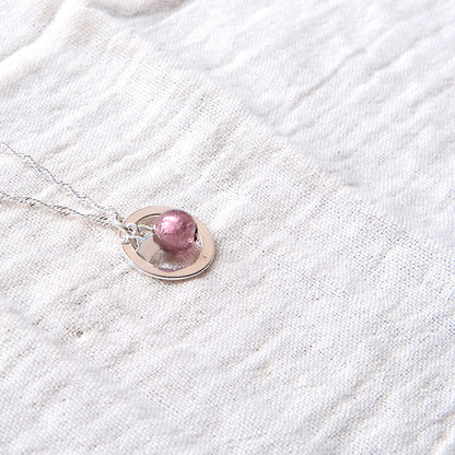 Harmony Necklace - Deep Aubergine/Sterling Silver