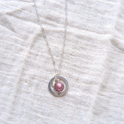 Harmony Necklace - Deep Aubergine/Sterling Silver