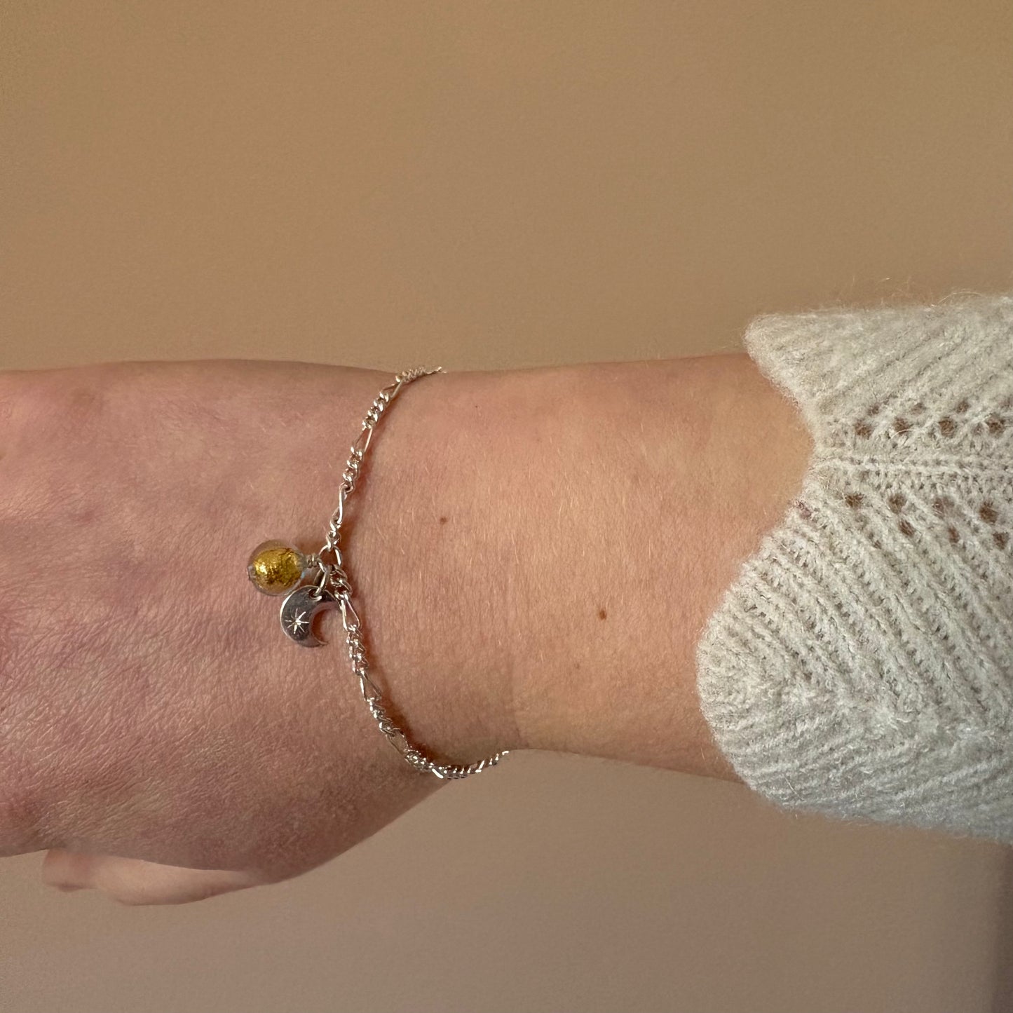 Crescent Moon Bracelet - Sterling Silver