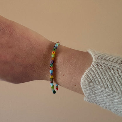 Beaded Summer Multicolour Bracelet - Sterling Silver