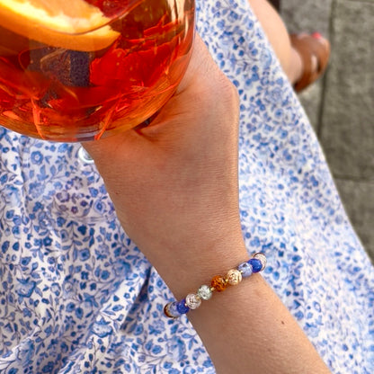 Sky Dancer Bracelet - Blue/Amber/Gold