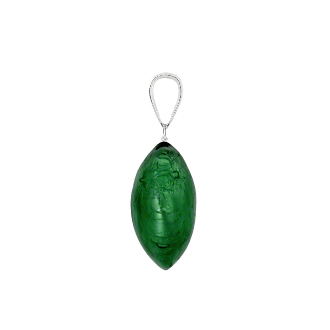 Murano glass pendant for necklace in sterling silver