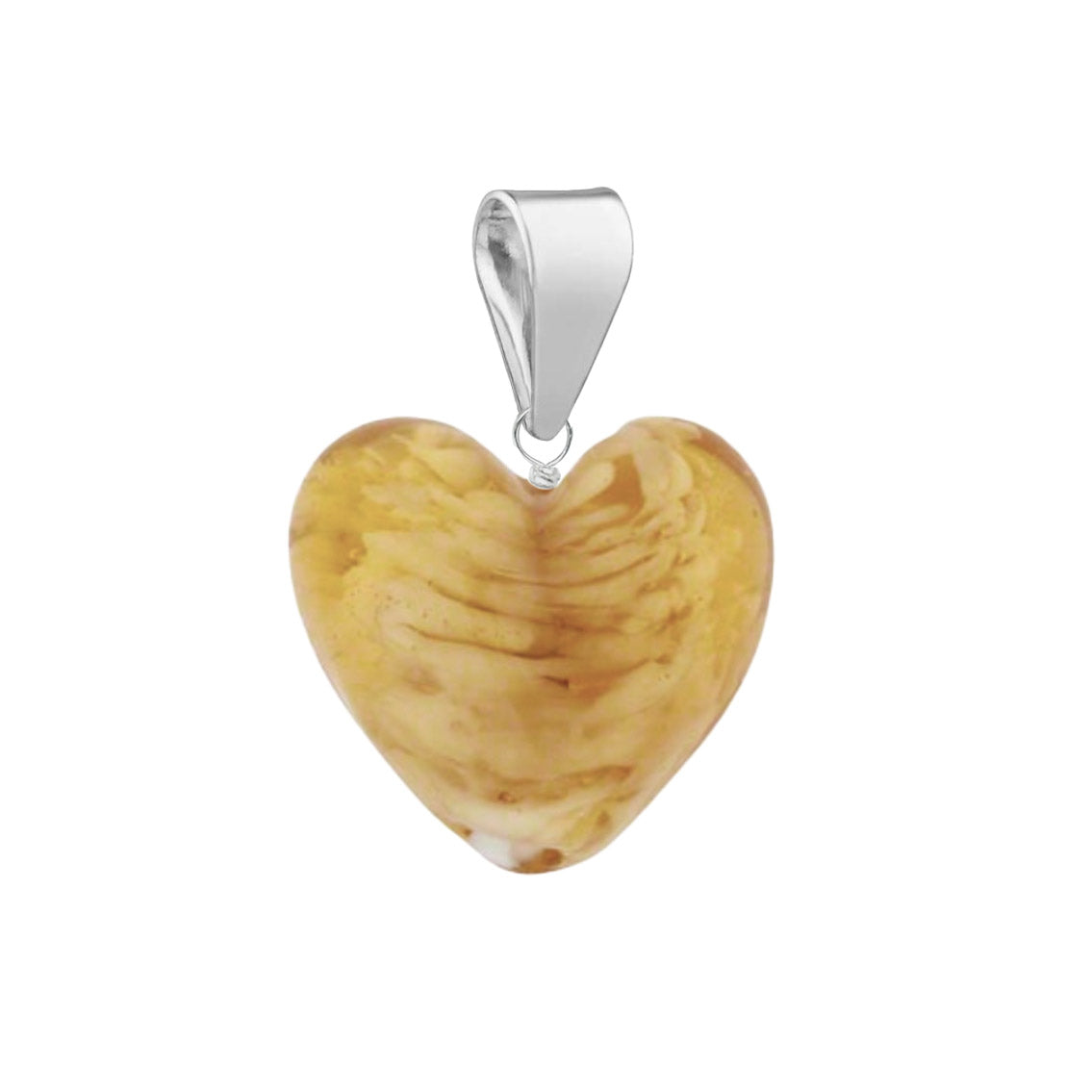 Murano glass pendant for necklace in sterling silver