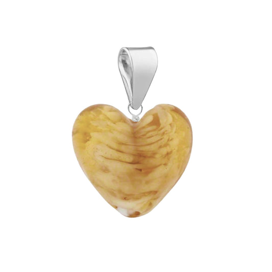 Murano glass pendant for necklace in sterling silver