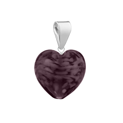 Murano glass pendant for necklace in sterling silver