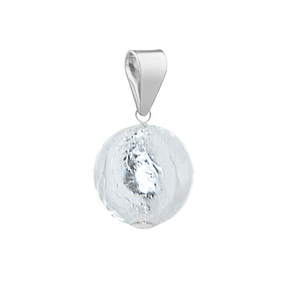 Murano Glass Pendant 8mm Round - Sterling Silver