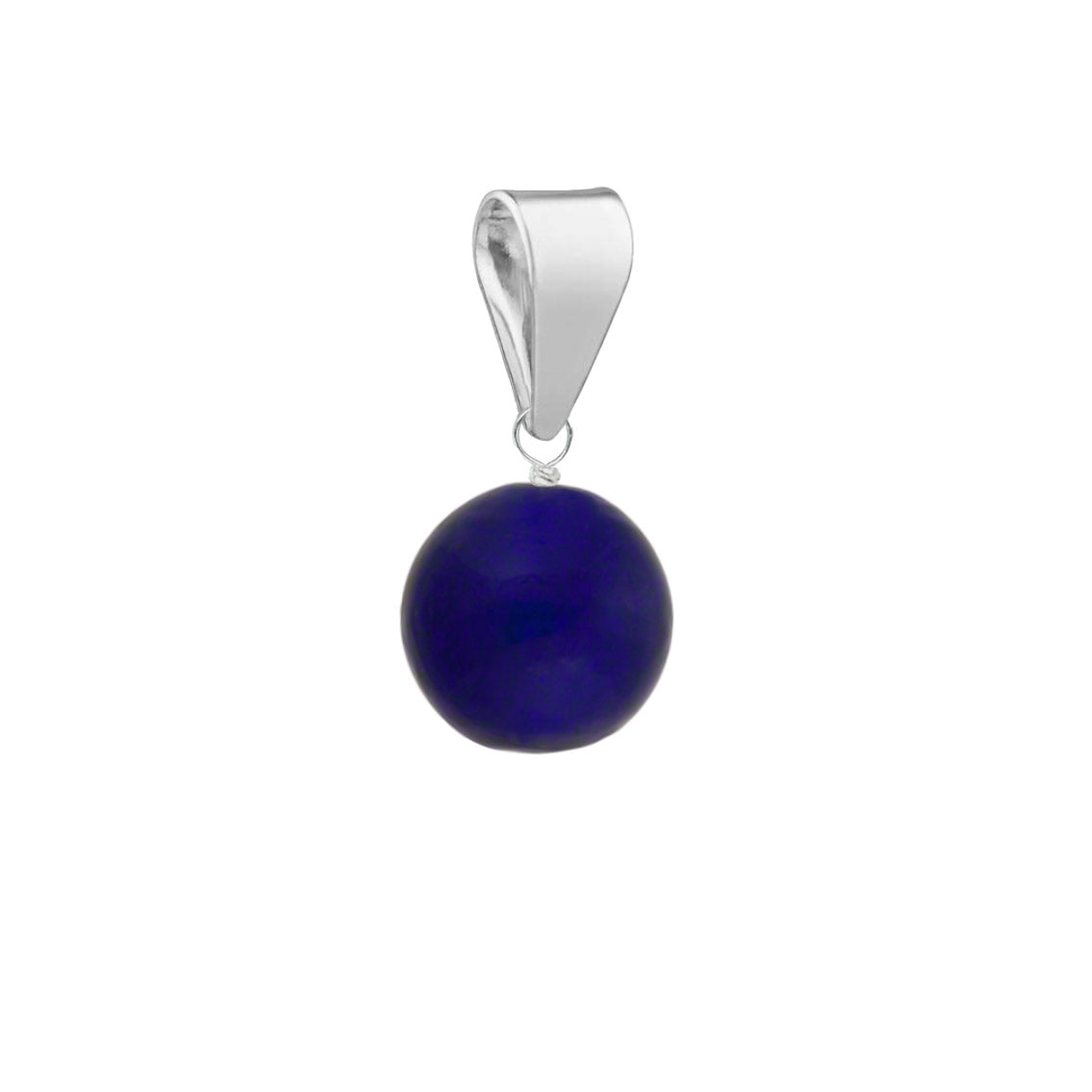 Murano glass pendant for necklace in sterling silver