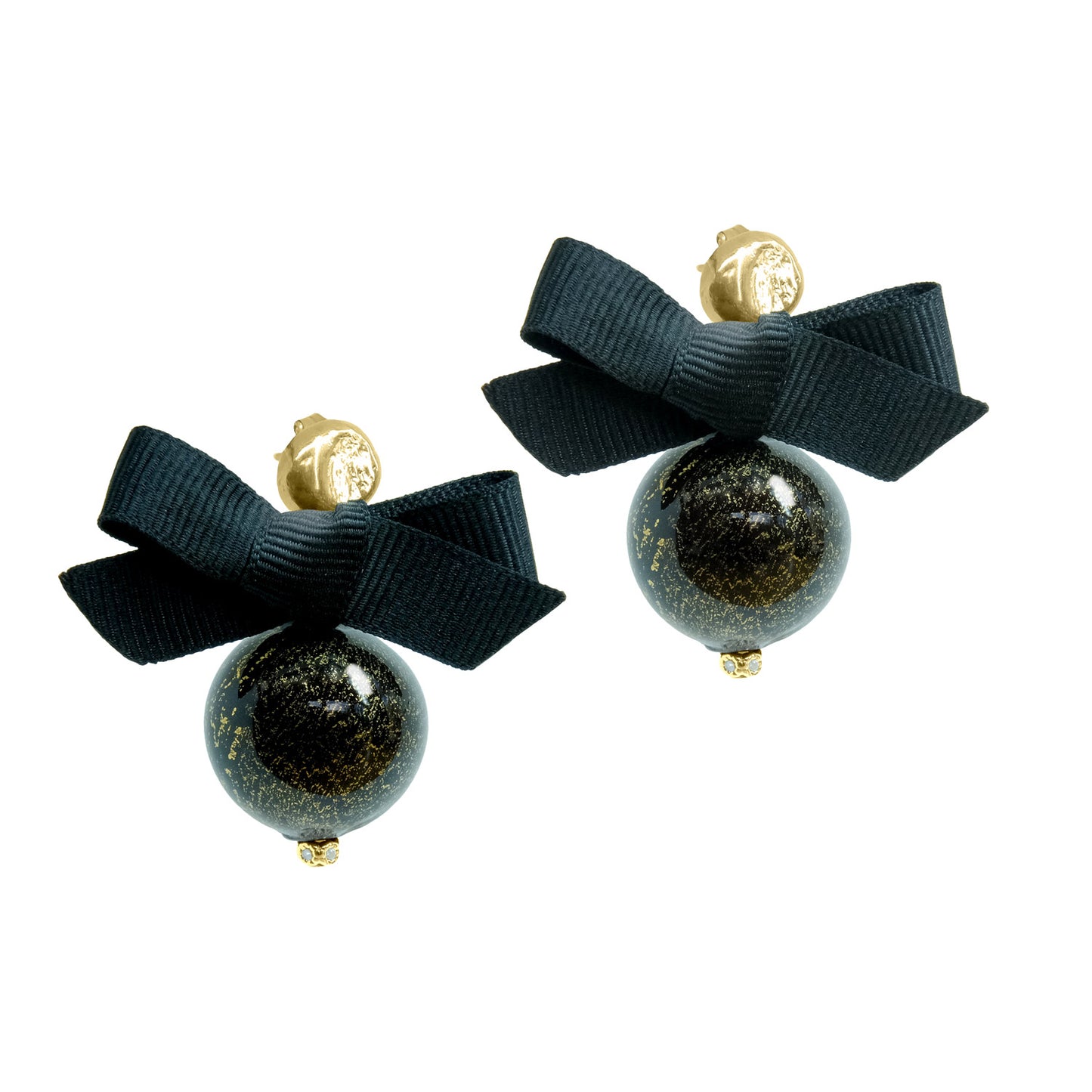 Bollina Statement Earrings (Molten Moon) - Gold