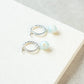 Daisy Rope Twist Hoops Earrings - Aqua/Sterling Silver