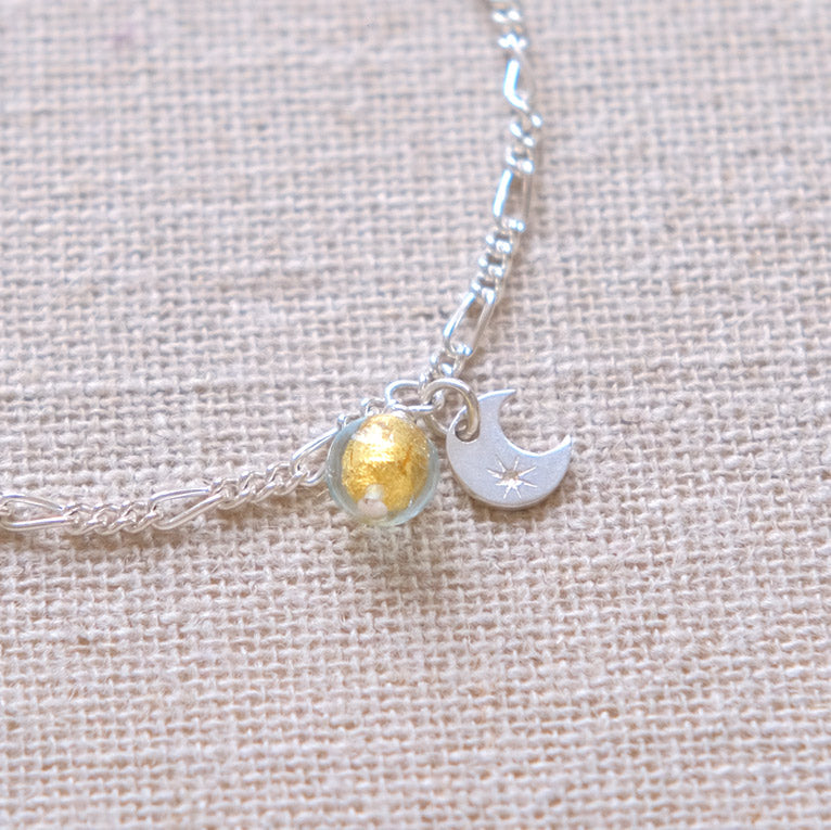 Crescent Moon Bracelet - Sterling Silver