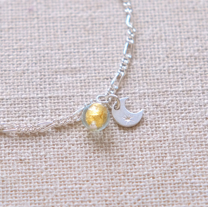 Crescent Moon Bracelet - Sterling Silver