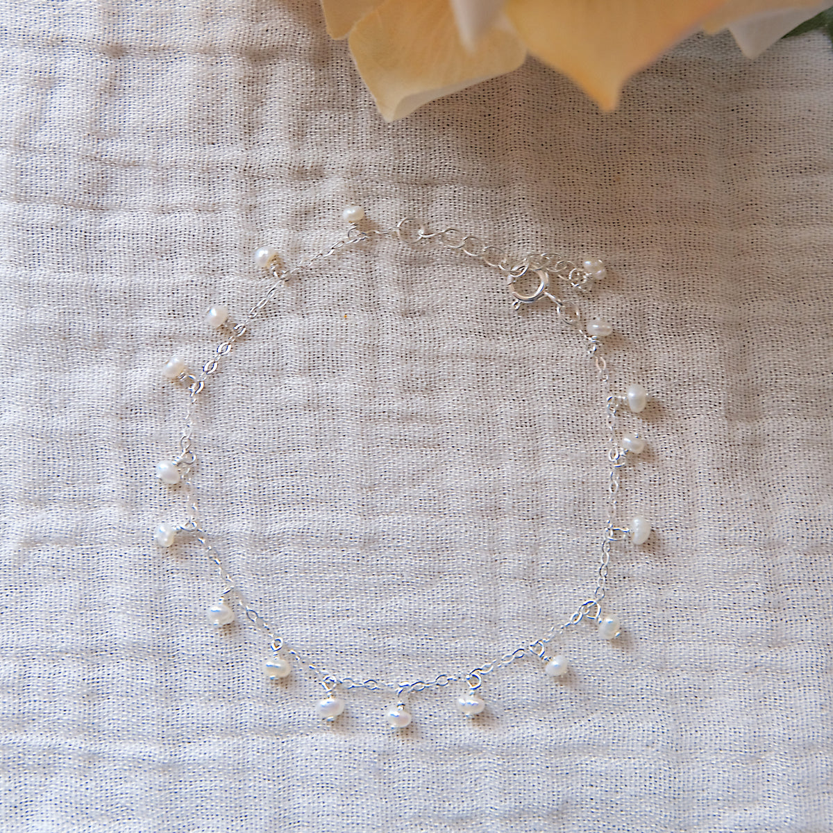 Freshwater Pearl Cascade Bracelet - Sterling Silver