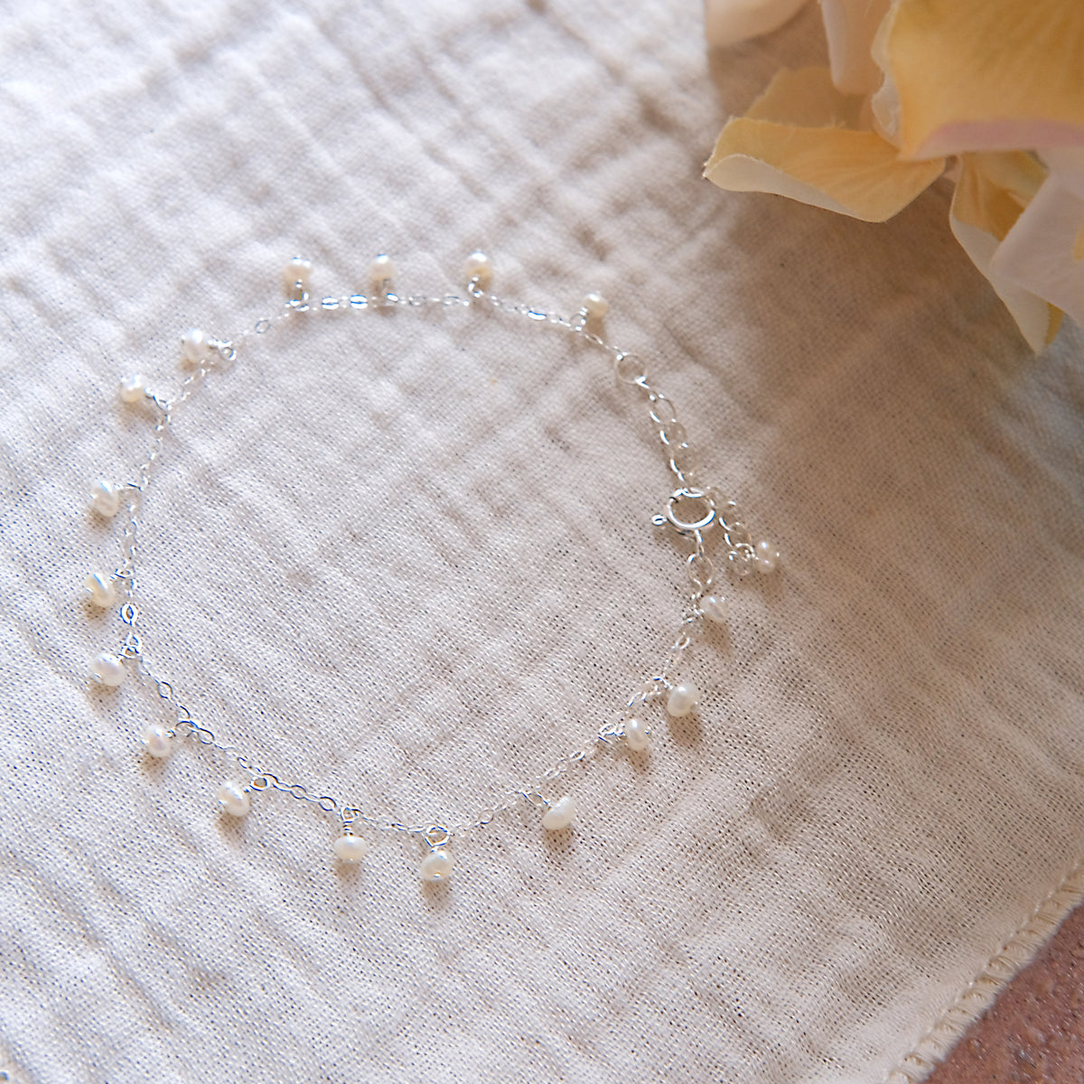 Freshwater Pearl Cascade Bracelet - Sterling Silver