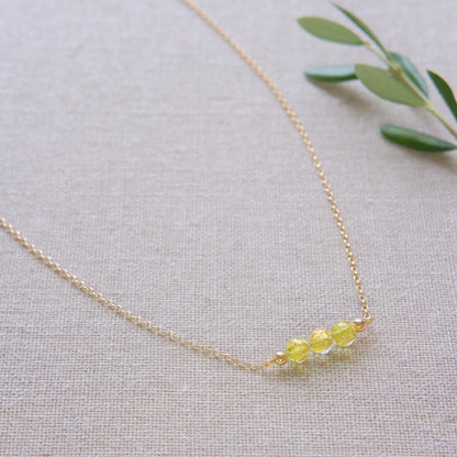 Lime Murano Glass Necklace - Gold Plated