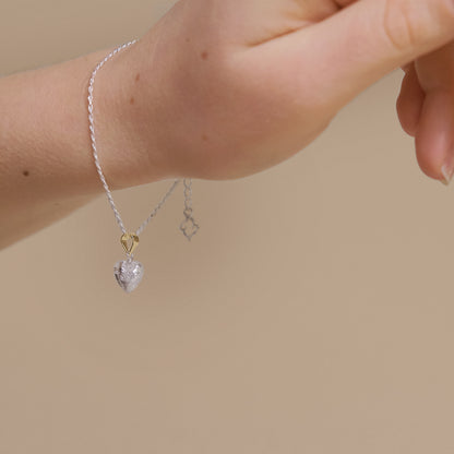 Heart 'Love Mi Amore' Bracelet - Sterling silver/gold vermeil