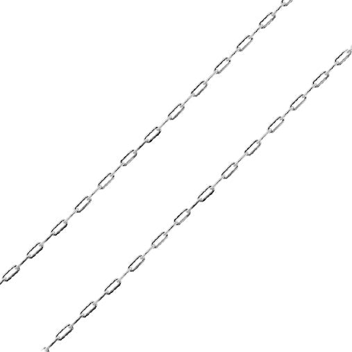 Mini Paperclip Chain Dainty Necklace 16-18 inch - Sterling Silver