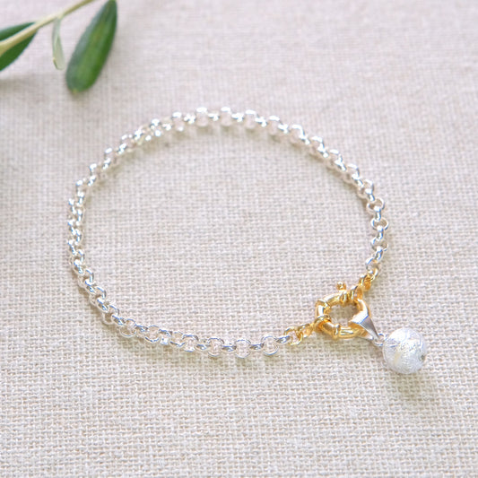 Chunky Clasp Bracelet - Sterling Silver and Gold Plated