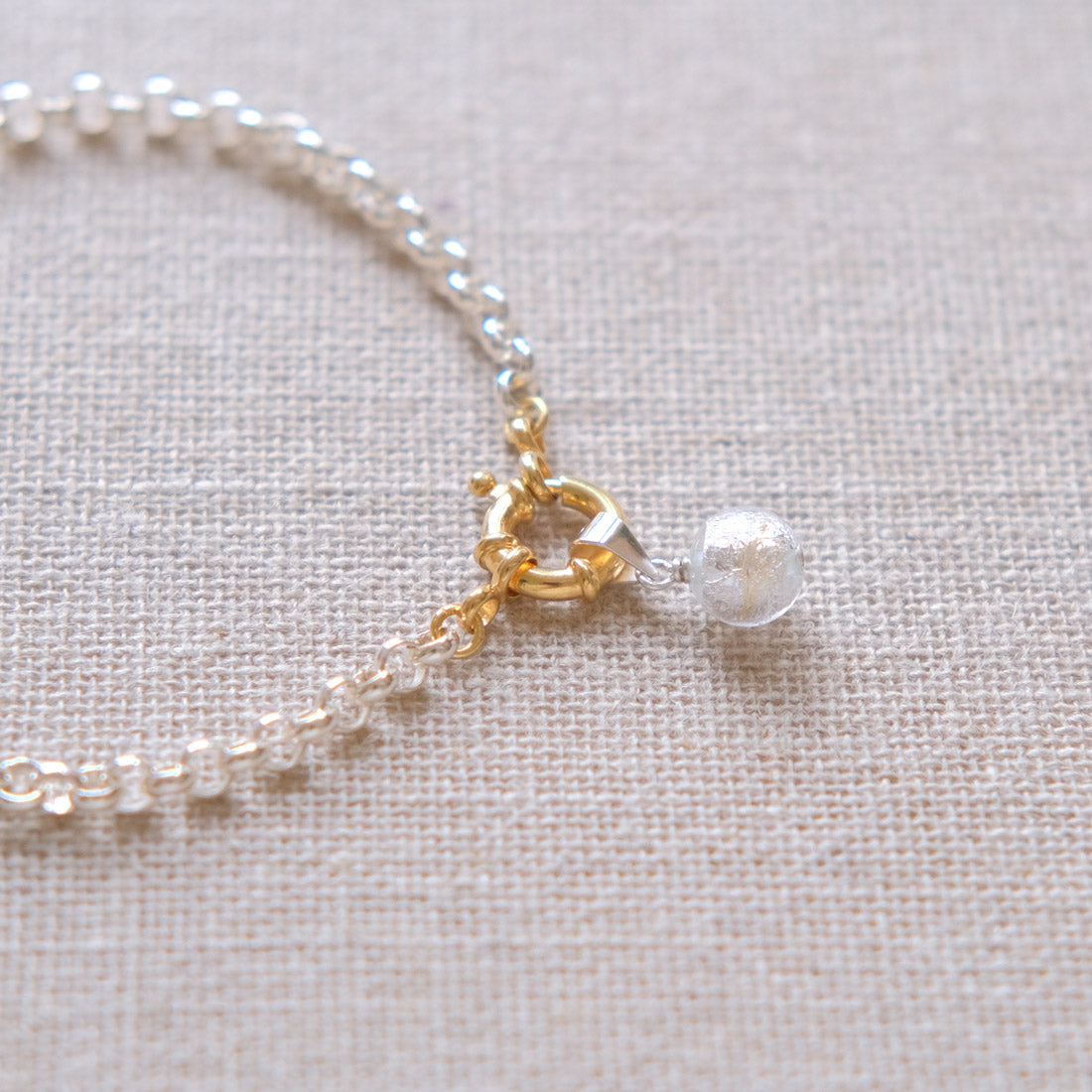 Chunky Clasp Bracelet - Sterling Silver and Gold Plated