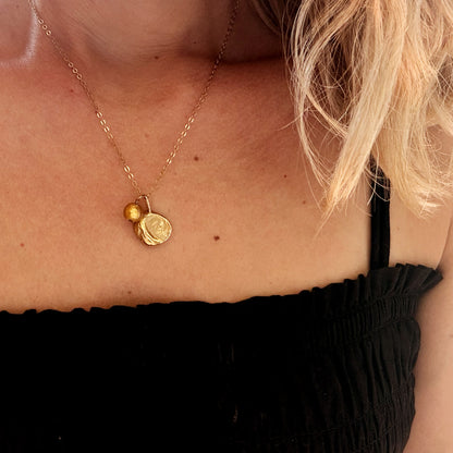 Molten Moon Necklace - Gold Vermeil