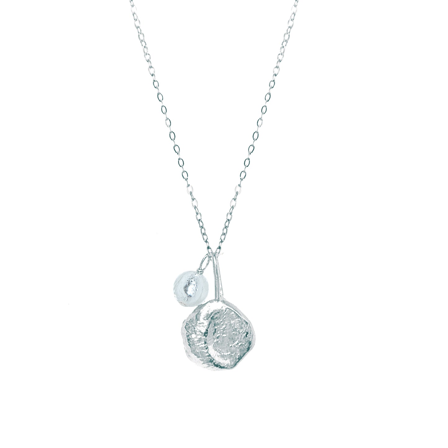 Sterling silver moon necklace