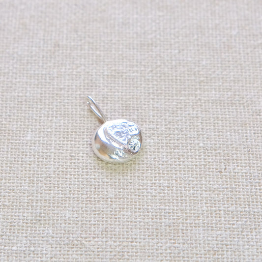 Molten Moon Pendant - Sterling Silver 2