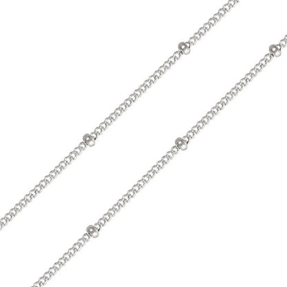 Satellite Chain Dainty Necklace 16-18 inch - Sterling Silver
