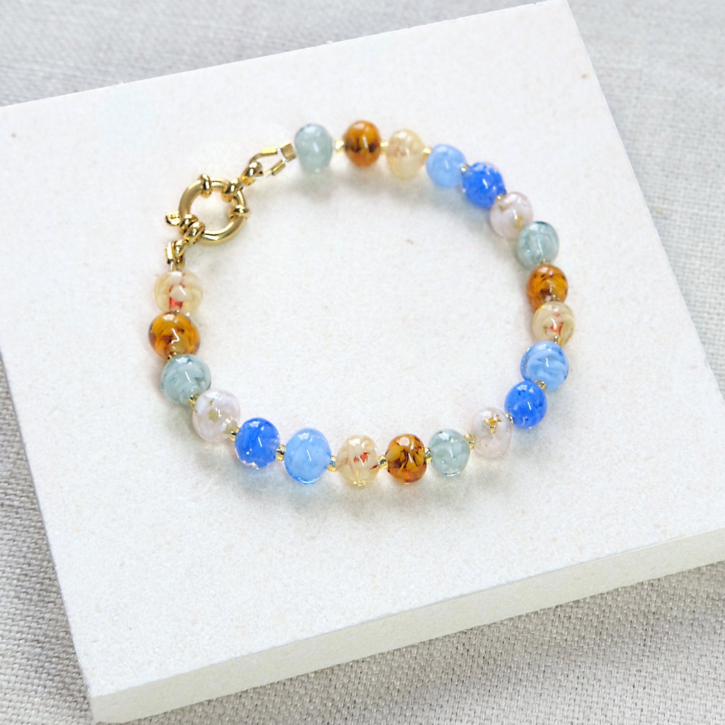 Sky Dancer Bracelet - Blue/Amber/Gold PREORDER