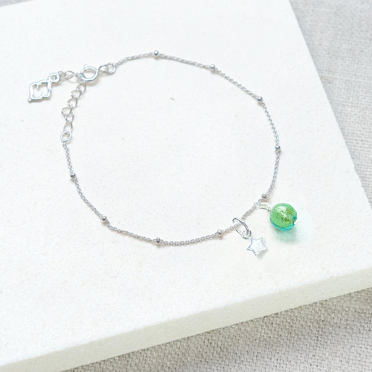 Shine On Star Bracelet - Green/Sterling Silver